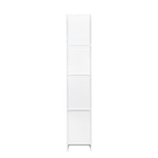 Elegant White Freestanding Cabinet with Inadjustable Shelves and Two Doors for Kitchen and Dining Room - Grand Goldman Shop