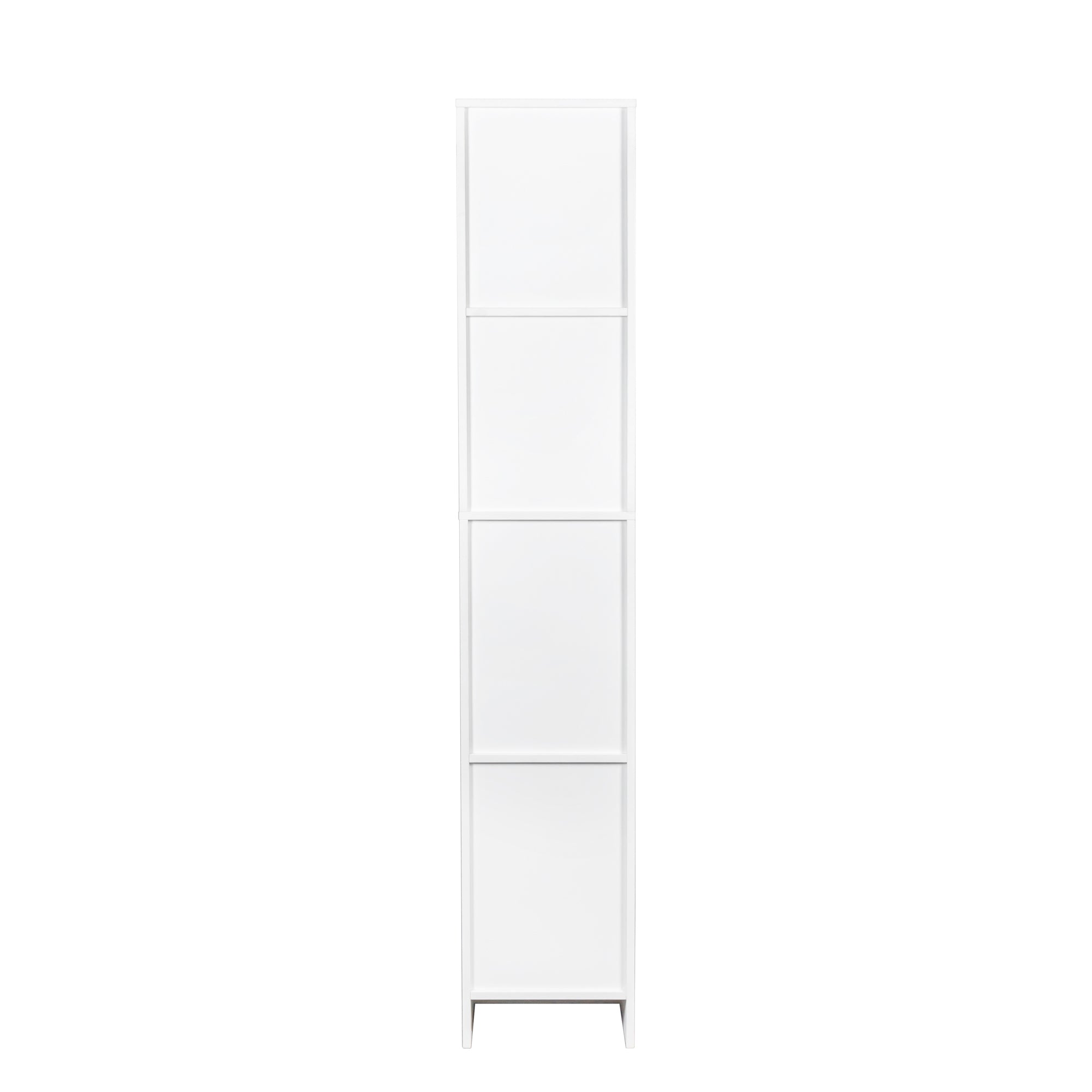 Elegant White Freestanding Cabinet with Inadjustable Shelves and Two Doors for Kitchen and Dining Room - Grand Goldman Shop