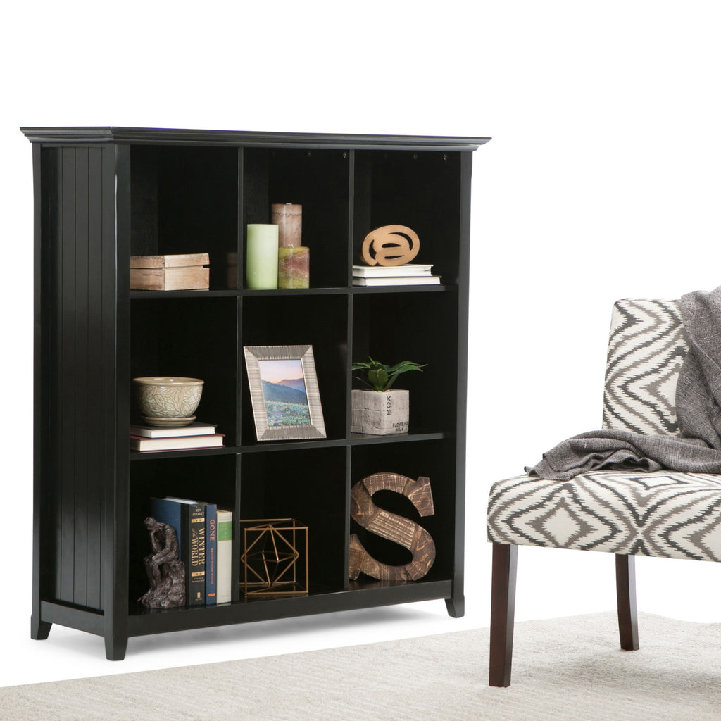 Acadian - 9 Cube Bookcase and Storage Unit - Black - Shop Quality Furniture at Grand Goldman