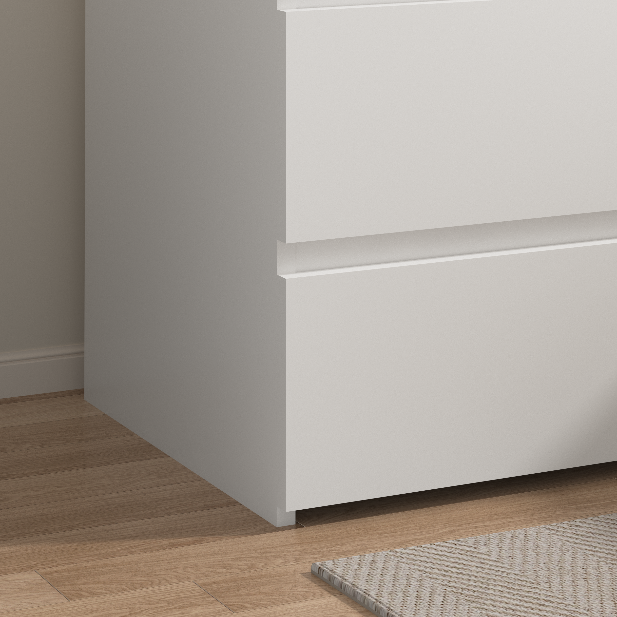 (Set of 2)3 Drawer Dresser, Small Dresser for Closet, Wooden White Nightstand for Bedroom, Chest of Drawers Side Table Storage Cabinet for Home Office , Each box Contains Two Side Tables - Grand Goldman Shop