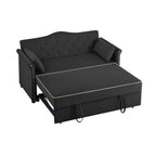 Black Velvet Sleeper Sofa Bed - Grand Goldman Shop