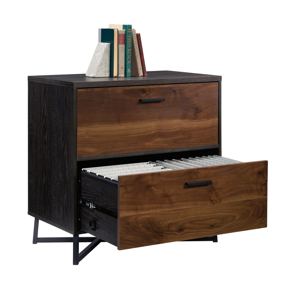 Lateral File with Modern Design, Dark Walnut finish | Premium Home Decor - Grand Goldman
