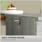File Cabinet with 2 Drawers, Rustic Farmhouse Office Storage Cabinet,Light Gray - Grand Goldman