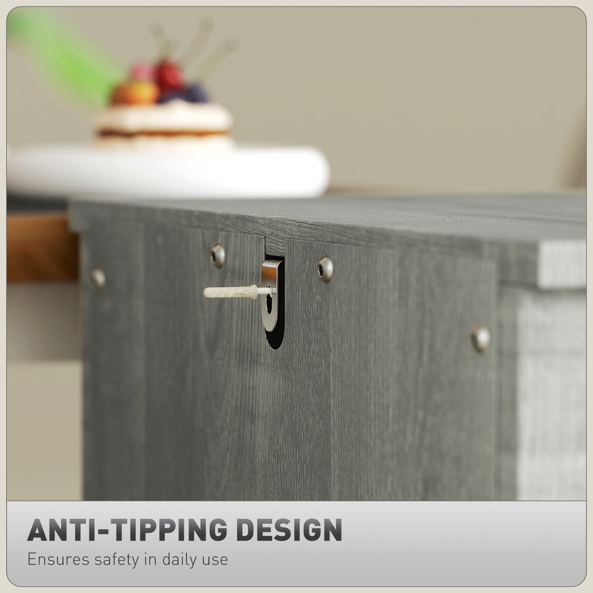 File Cabinet with 2 Drawers, Rustic Farmhouse Office Storage Cabinet,Light Gray - Grand Goldman
