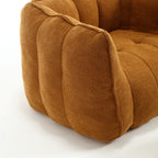 Soft Chenille Bean Bag Chair with High Resilient Foam for Living Room and Bedroom, Comfortable Square Lazy Sofa with Footstool for Adults - Grand Goldman Shop