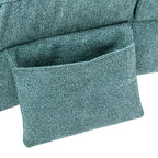 Ergonomic Electric Massage Chaise Lounge with Remote Control, Teal Linen Upholstery, 5 Modes for Relaxation - Grand Goldman Shop