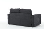 3 Fold Sofa,Convertible Futon Couch sleeper sofabed,Space saving loveseat,Pull Out Couch Bed for Living Room,Dark Gray & Light Gray & Beige,Velvet linen fabric - Grand Goldman Shop