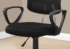 Office Chair, Adjustable Height, Swivel, Ergonomic, Armrests, Computer Desk, Work, Juvenile, Black Mesh, Black Metal, Contemp