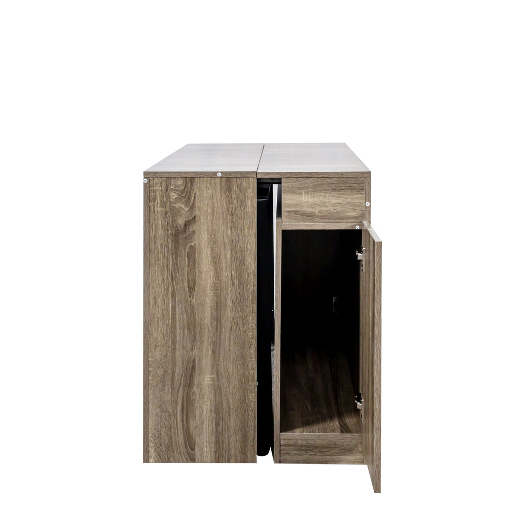 Modern Multifunctional Extendable Dining Table with Outlet, Space Saving Expanding Table with Storage for Party, Weddings, Meetings, Celebrations - Grand Goldman Shop