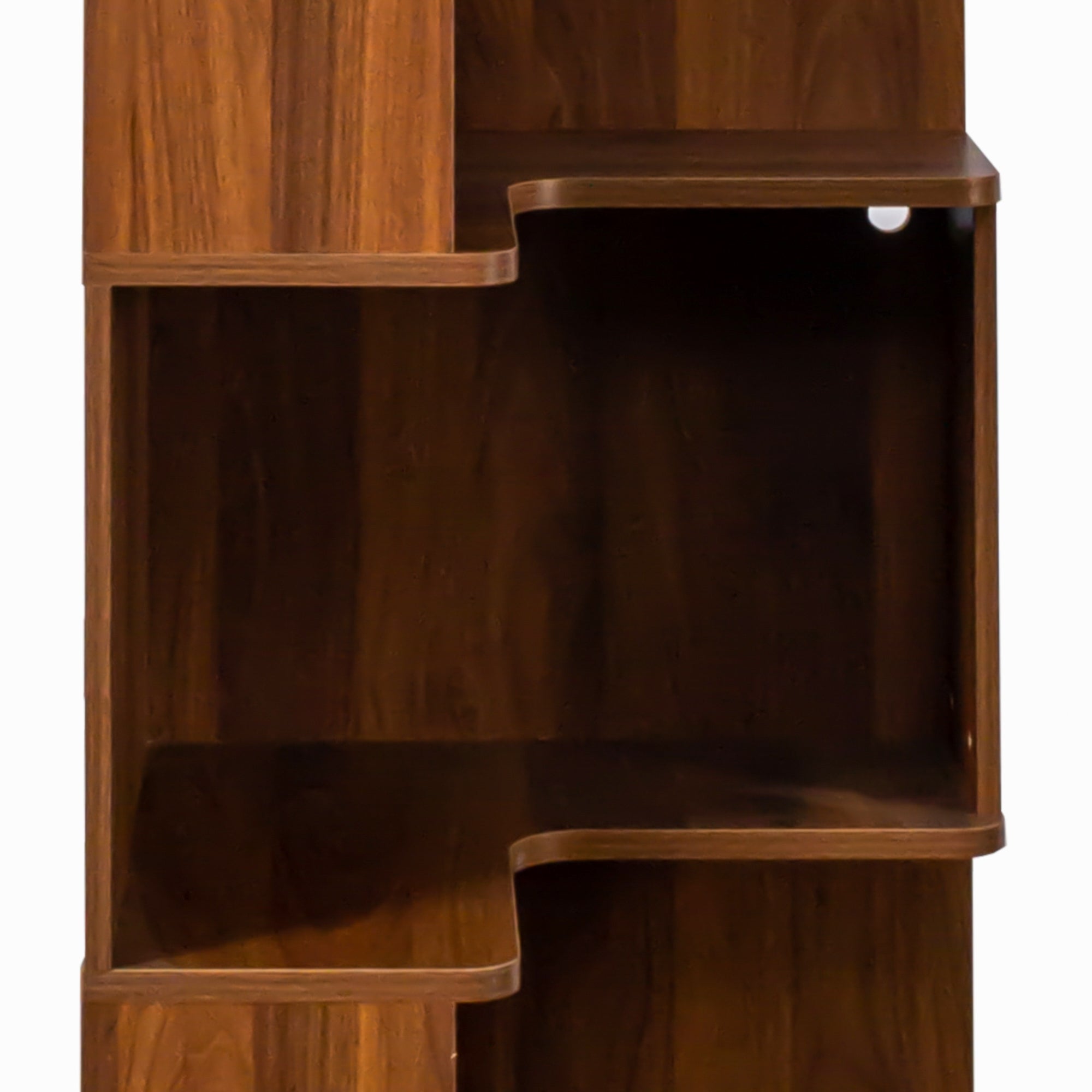 Corner Book Shelf - 5 Tier Corner Bookshelf  Bookcase with Baffle, Freestanding L Shaped Display Shelf Stand with led lights for Home Office, Living Room, Bedroom, Kitchen - Grand Goldman Shop