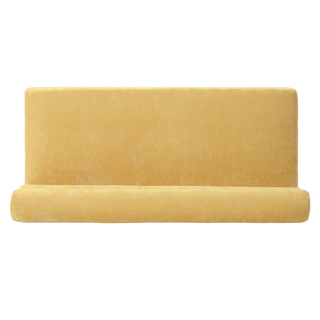 Upholstered Dining Bench, End of Bed, Entryway Bench, Ottoman for Dining Room, Bedroom, Living Room, Rubber Wood Leg 300 LBS Support, Yellow - Grand Goldman Shop