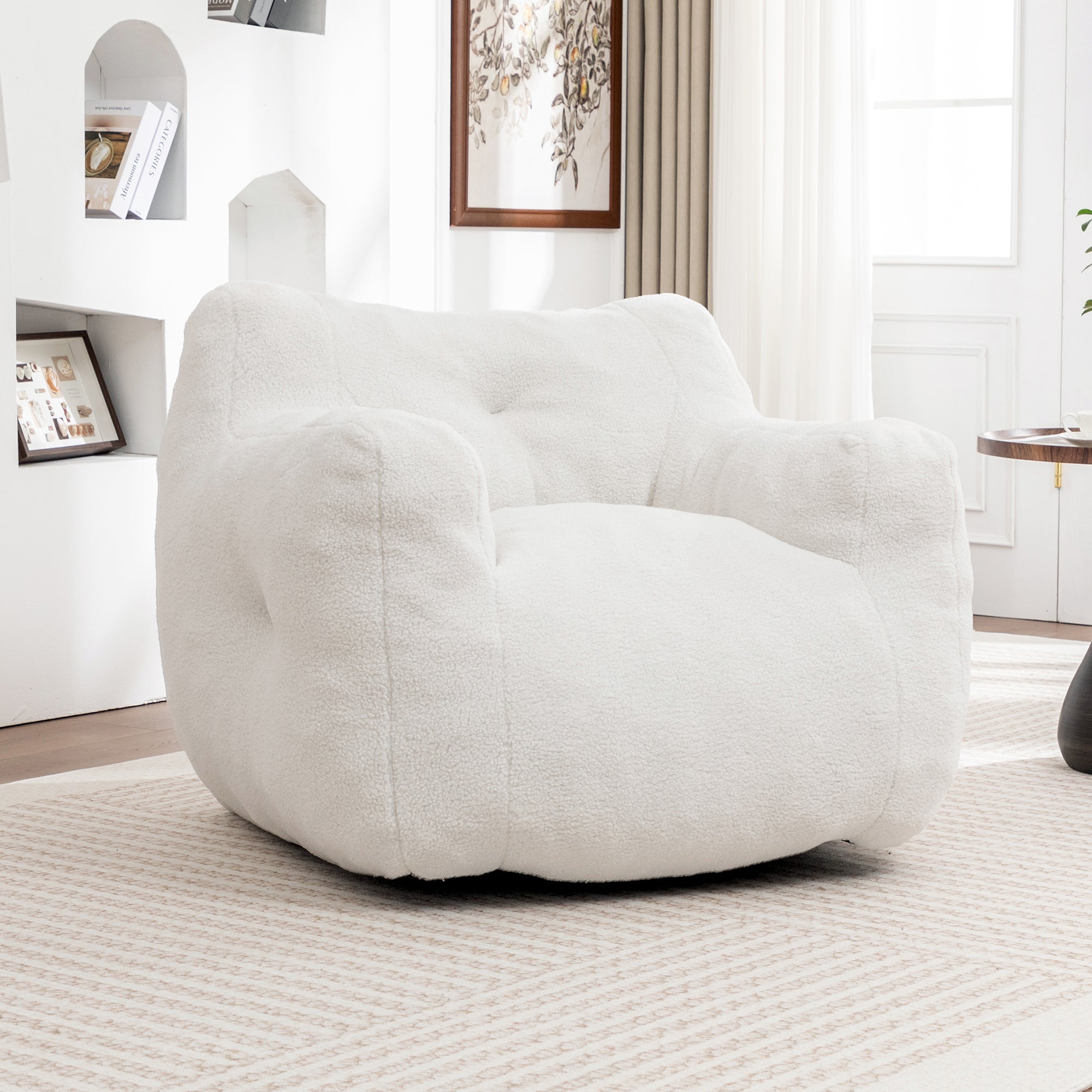 Bean Bag Chair, Bean Bag Sofa Chair with Armrests Stuffed High-Density Foam, Lazy Sofa Comfy Chairs BeanBag Chair for Adults in Living Room,Bedroom Reading - Grand Goldman Shop