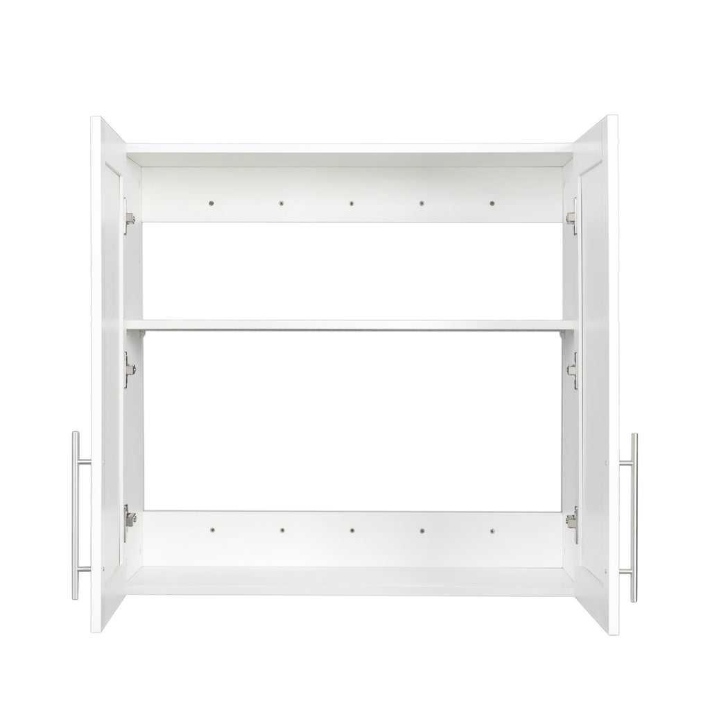 Stackable Wall Mounted Storage Cabinet, 11.81 'D x 31.50'W x 29.92 'H, White - Grand Goldman Shop