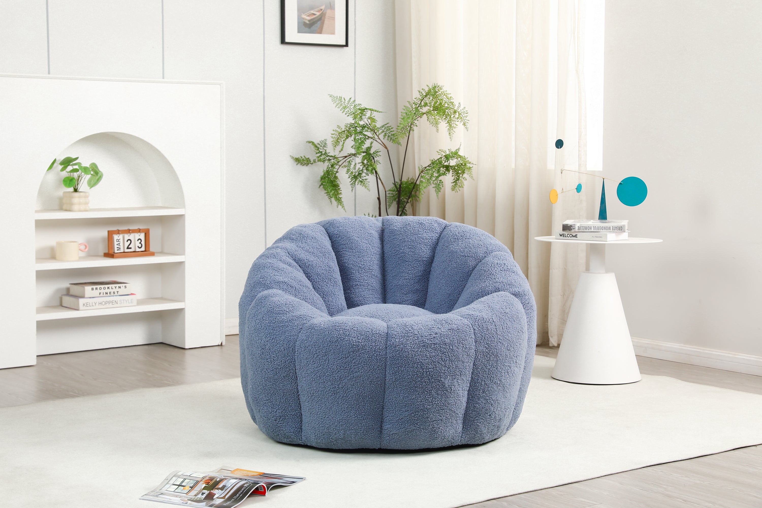 Bean Bag Chair, Bean Bag Sofa Chair with Armrests Stuffed High-Density Foam, Lazy Sofa Comfy Chairs BeanBag Chair for Adults in Living Room,Bedroom Reading - Grand Goldman Shop