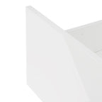 Modern White TV Stand, 20 Colors LED TV Stand w/Remote Control Lights - Grand Goldman Shop