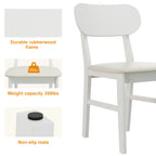 Farmhouse Dining Chairs Set of 2, Modern Faux Leather Upholstered Kitchen&Dining Room Chairs, Side Seating for Kitchen, Dinin