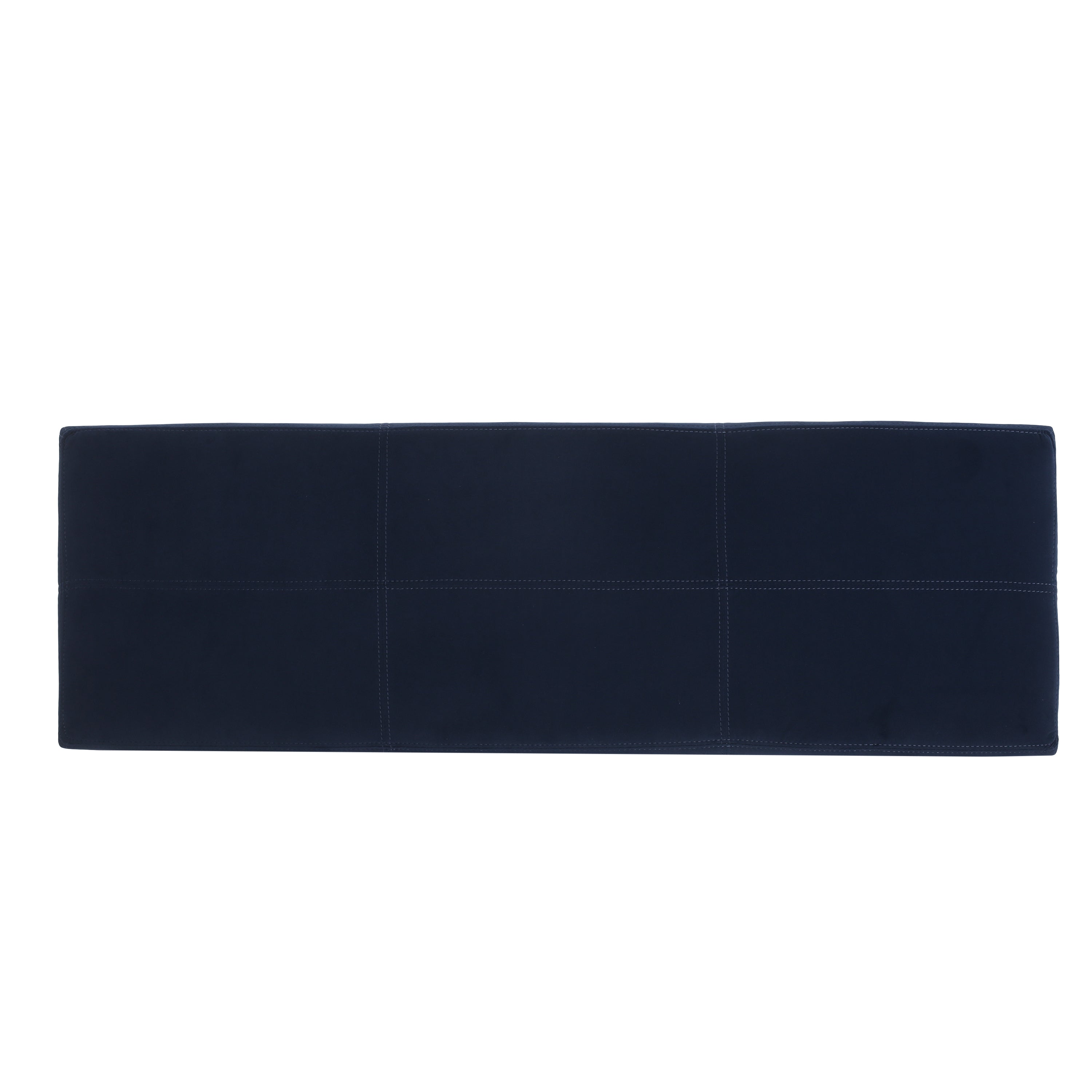 Indoor Dark Blue Storage Ottoman Bench - 51.25''L Upholstered Entryway Bench with Hidden Storage, 300lbs Weight Capacity for Living Room, Bedroom & Hallway - Grand Goldman Shop