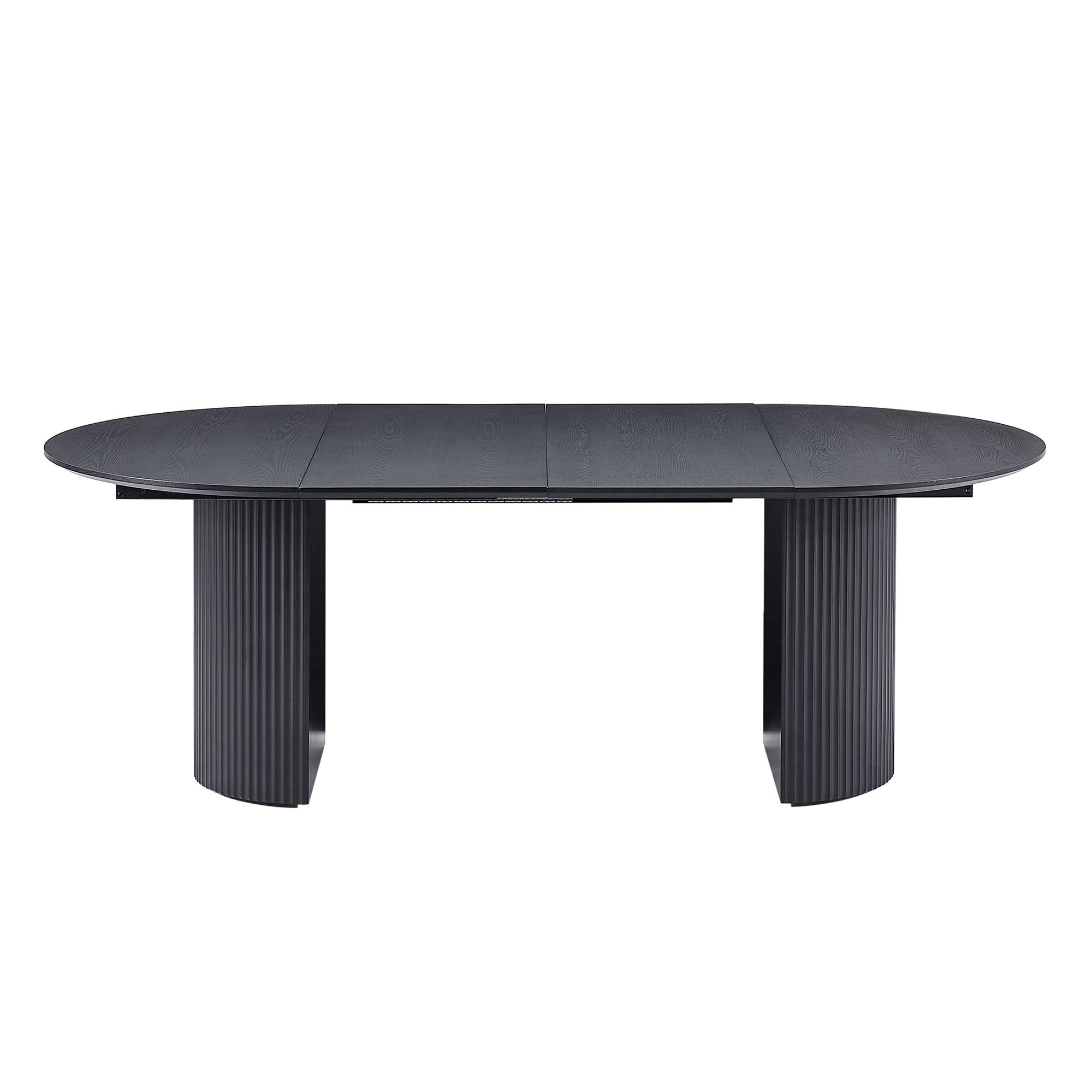 Expandable Dining Table,Solid Top Extending Table Modern Kitchen Table, Leisure Desk for Kitchen Dining Living Room Apartment.BLACK - Grand Goldman Shop
