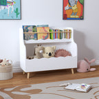 Kids Bookcaes, Children Book Organizer, toy Storage Cabinet Organizer, White - Grand Goldman