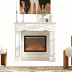 Fireplace Mantel, Freestanding Fireplace Surround with Leg for Electric Fireplaces - Grand Goldman Shop