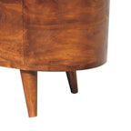 Solid Wood Chestnut Rounded Lid-Up Blanket Box, Storage Box - Grand Goldman Shop