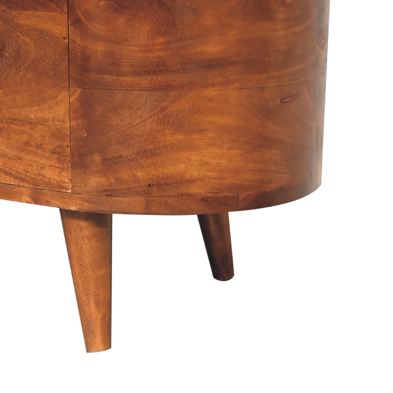 Solid Wood Chestnut Rounded Lid-Up Blanket Box, Storage Box - Grand Goldman Shop