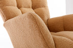 050-Teddy Fabric Rocking Gilder Nursery Chair For Living Room Indoor,Khaki - Grand Goldman Shop