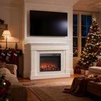 44' Electric Fireplace with Mantel for Living Room or Bedroom,23' Fireplace Insert Heater, Realistic Log and Flame Effect, Remote Control, Timer - Grand Goldman Shop