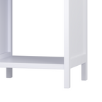 Modern Nightstand with Drawer and Open Shelf, Scalloped Edge Bedside Table in Light Purple, Minimalist Side Table for Kids Room or Girls' Room, Engineered Wood, 16.93 x 14.96 x 26.77 inches - Grand Goldman Shop