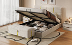 2-Pieces Bedroom Sets,Queen Size Upholstered Platform Bed with Hydraulic Storage System,Storage Ottoman with Metal Legs,Beige(Old SKU:N733S207778A) - Grand Goldman Shop