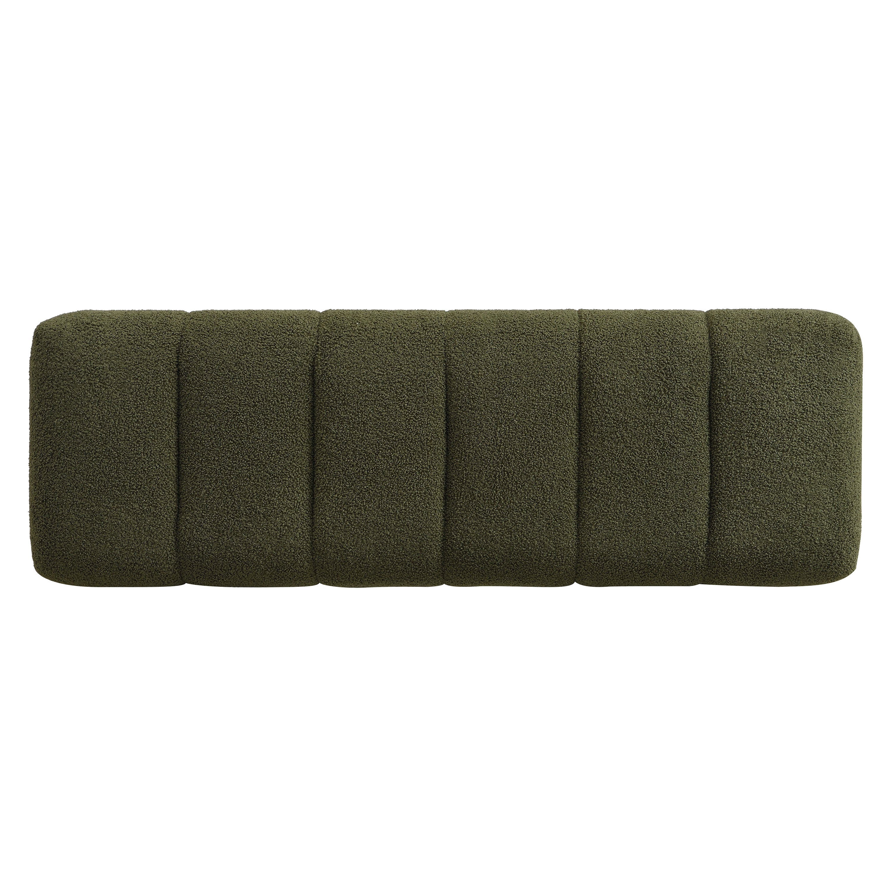 Upholstered Dining Bench for Dining Room, No-Assembly End of Bed Entryway Bench Ottoman for Bedroom Living Room, Green Boucle Fabric Stool Top Wood Leg 300 LBS Weight Capacity - Grand Goldman Shop