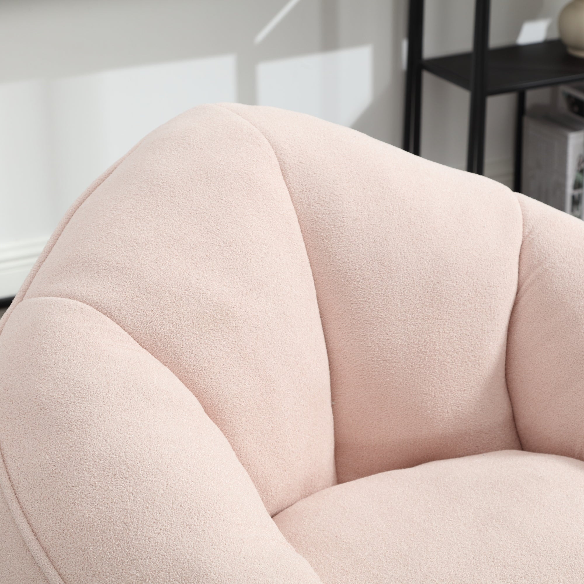 Bedding Bean Bag Sofa Chair with High-Pressure Foam and Footrest, Pink Microfiber - Grand Goldman Shop