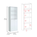 Acres 3 Piece Home Bookcase set, 67' Wide with 11 Shelves and Two Double-Door Cabinet ,  Living Room Set  White | Premium Hom