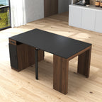 Modern Multifunctional Extendable Dining Table with Outlet, Space Saving Expanding Table with Storage for Party, Weddings, Meetings, Celebrations - Grand Goldman Shop