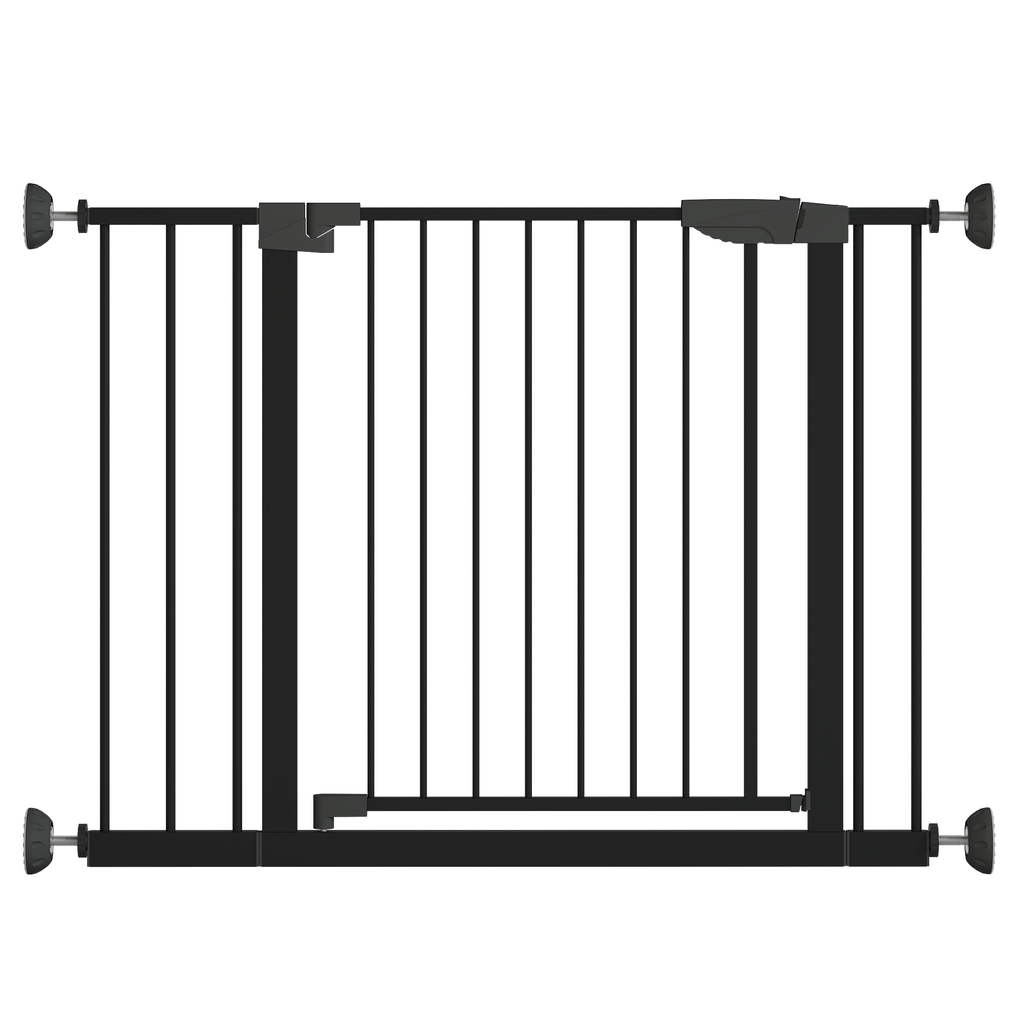 29.5-45.3' Wide Baby Gate with wall protector for Stairs, Dog Gate Indoor for Doorways, No Drilling Pressure Mounted Pet Gate