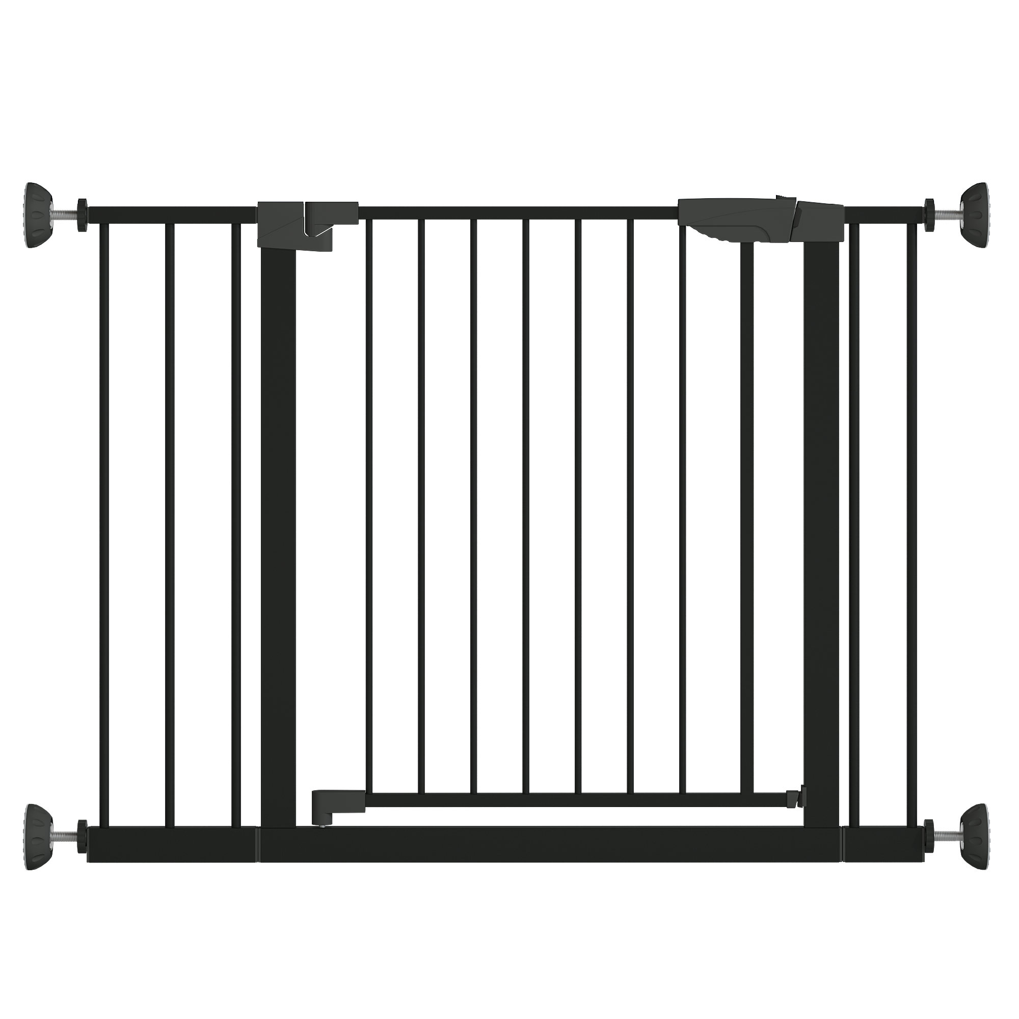 29.5-45.3' Wide Baby Gate with wall protector for Stairs, Dog Gate Indoor for Doorways, No Drilling Pressure Mounted Pet Gate