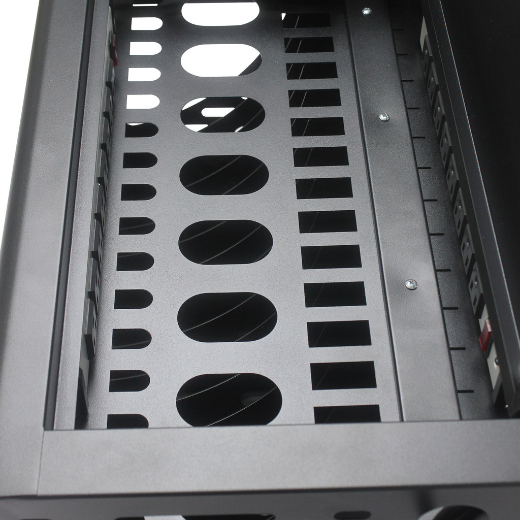 Stylish 16 Bay Charging Cabinet for Laptop, Chromebook, Locking Charging Station-Black - Available at Grand Goldman