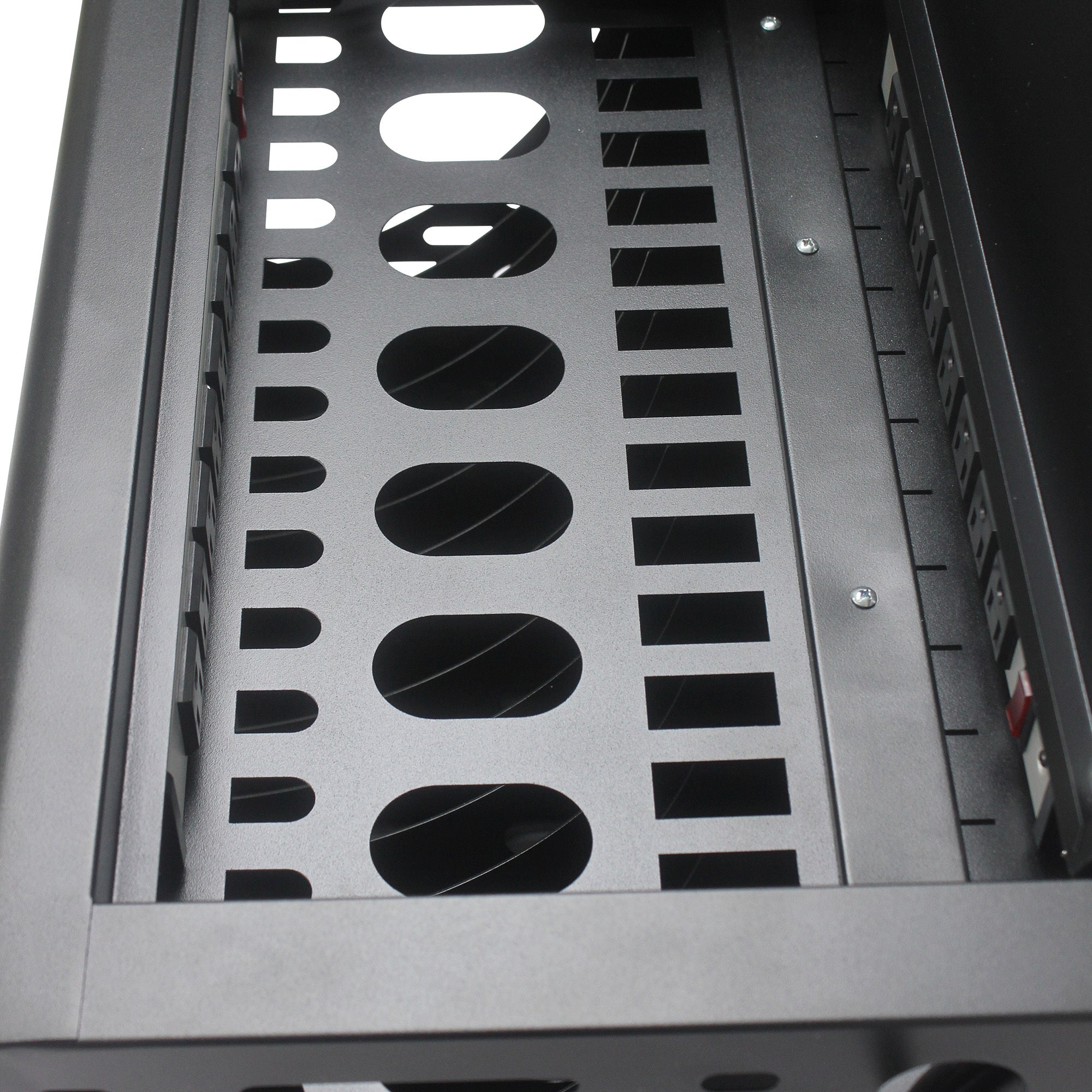 Stylish 16 Bay Charging Cabinet for Laptop, Chromebook, Locking Charging Station-Black - Available at Grand Goldman