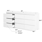 9 Drawer Dresser with No Handle Design, Modern White Matte Wood Dresser for Bedroom, Storage Chest of Drawers for Living Room, Hallway, Entryway - Grand Goldman Shop
