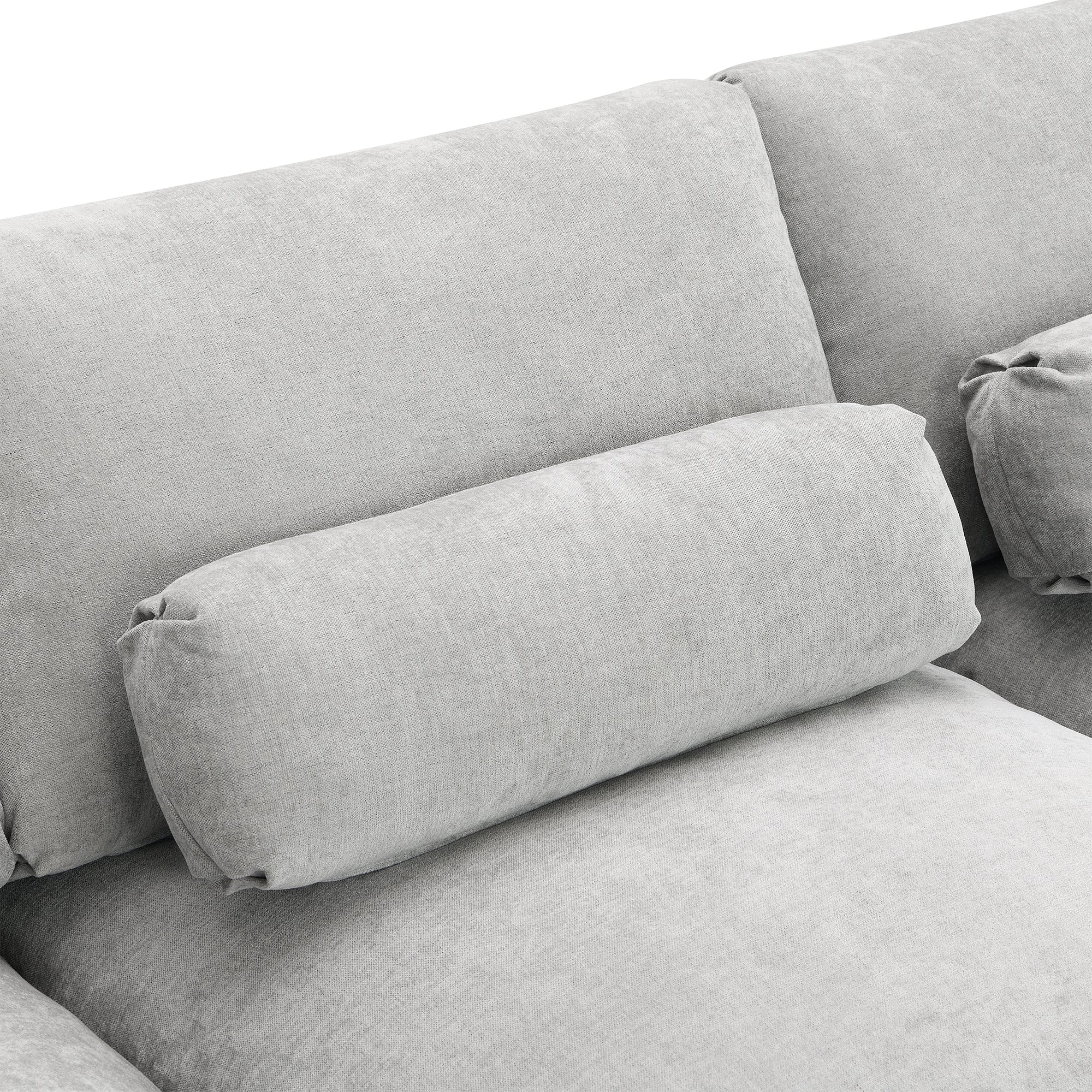 [VIDEO]86.5'' Chenille Modular Sectional Sofa with Storage Pockets, 5 Seat U Shaped Couch Set with Pillows,Free Combination,Modern Cloud Sofa with 2 Movable Ottoman for Living Room,Apartment,3 Colors - Grand Goldman Shop