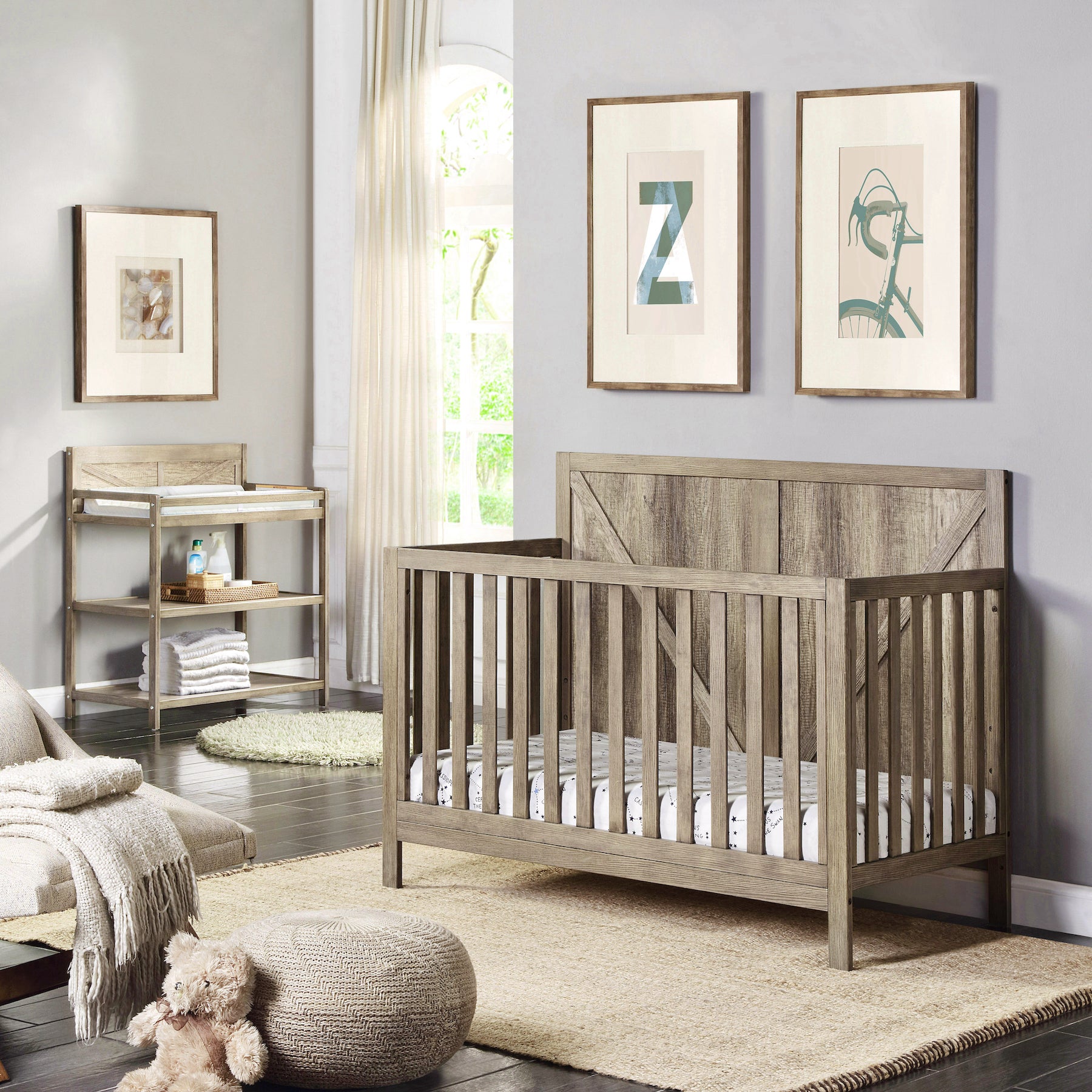 Barnside Changing Table Vintage Chestnut | Premium Home Decor - Grand Goldman