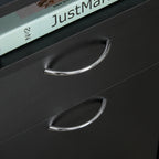 Mobile Storage Cabinet Organizer with Drawer and Cabinet, Printer Stand with Castors, Black - Grand Goldman