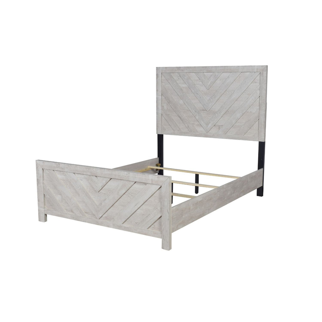DENVER Modern Full 5PC Bedroom Set Made with Wood in Natural Finish, Full Size Bed & Storage Furniture - Grand Goldman Shop