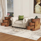 End Table with Charging Station,Sofa Side Table with Drawers, No Assembly Required(Expect Arrival Date 2025/4/16) - Grand Goldman Shop
