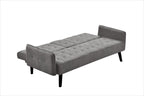 72' Sleeper Sofa Bed - Convertible Folding Backrest to Full Bed with Cup Holder & Drop-Down Table - Space Saving Linen Sofa for Small Spaces - Easy Assembly, Grey - Grand Goldman Shop