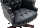 Executive Office Chair Comfortable Desk Chair - Ergonomic Design - Thick Padded Seat and Backrest - PU Leather Desk Chair wit