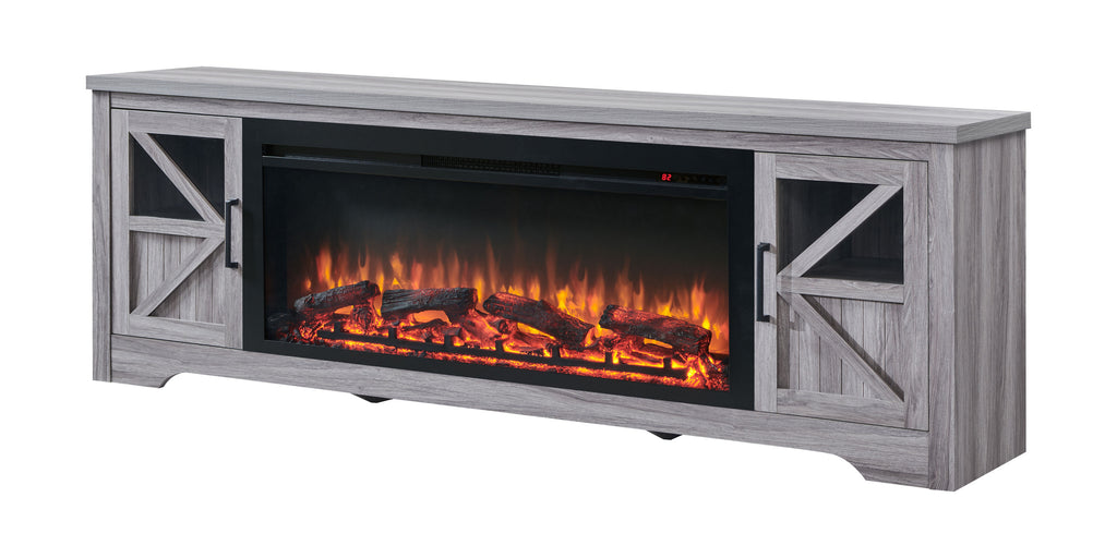 75' Fireplace TV Stand for TVs up to 80',with 44' Electric Fireplace - Grand Goldman Shop