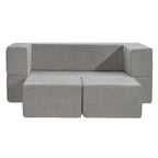 Kids Couch, 4Pcs Modular Kids Play Couch, Toddler Couch Sofa Bed, Kids Chair Seat Playroom Furniture, Child Sectional Sofa wi
