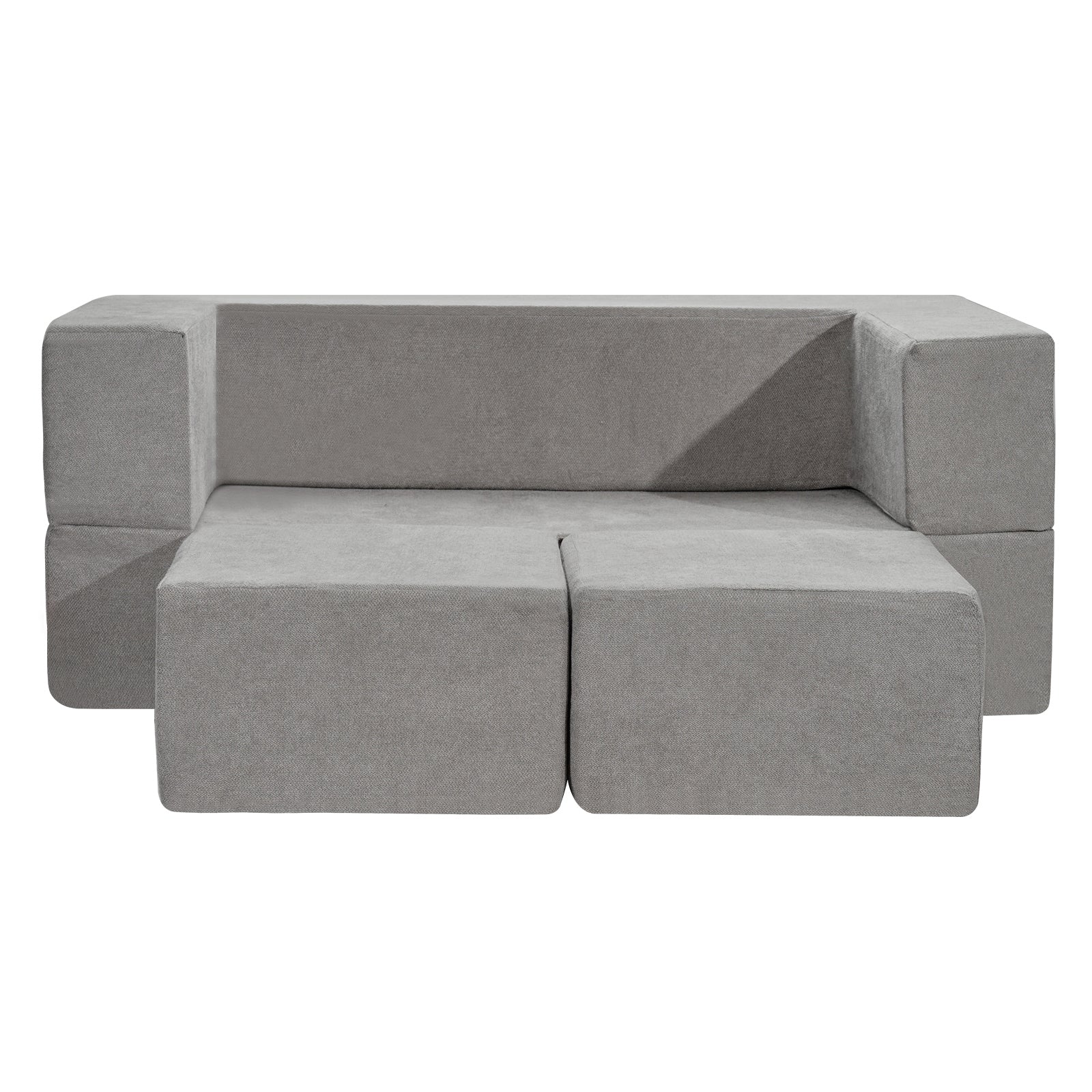 Kids Couch, 4Pcs Modular Kids Play Couch, Toddler Couch Sofa Bed, Kids Chair Seat Playroom Furniture, Child Sectional Sofa wi
