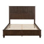 3-Piece Bedroom Set with Queen Bed and 2 Nightstands, Walnut Brown - Grand Goldman Shop